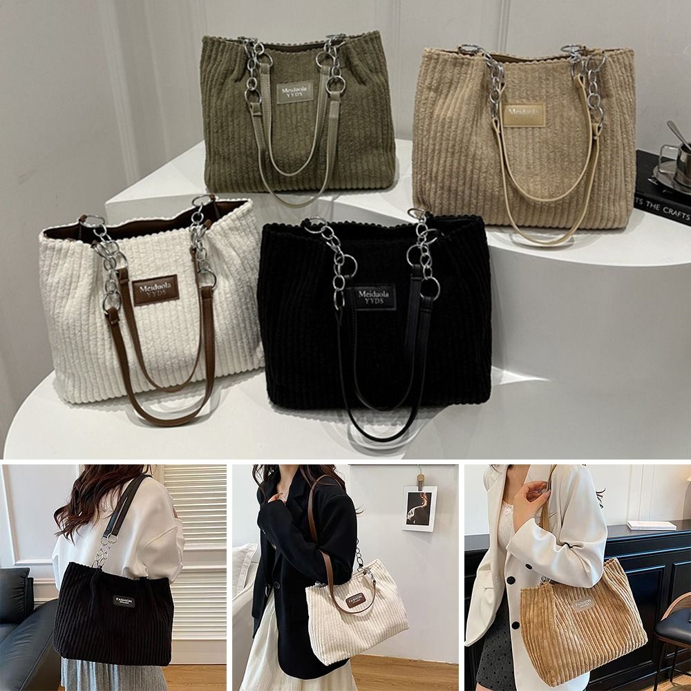 Women'S Work Bags Tote - Модная вельветовая сумка через плечо, повседневная