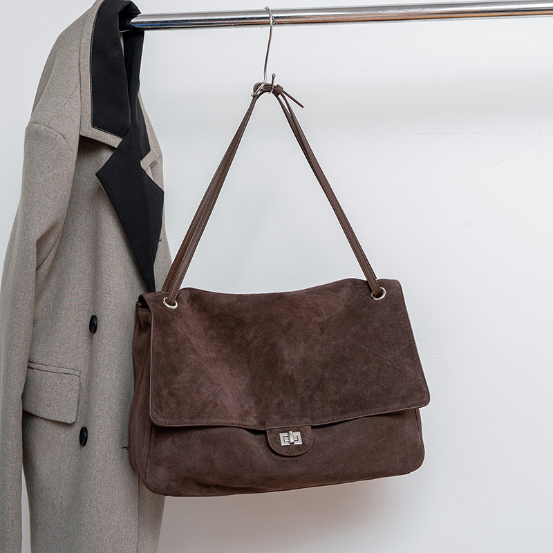 Women'S Work Bags Tote - Натуральная замшевая сумка через плечо для