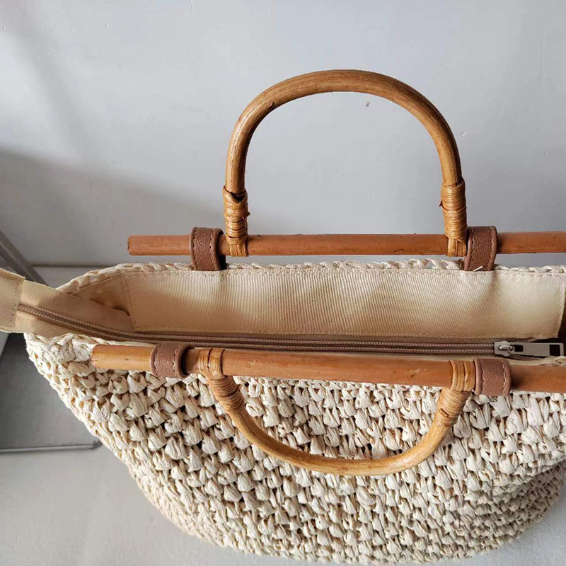 Соломенная Сумка с деревянной  – обзор и цена Women Bags Handmade