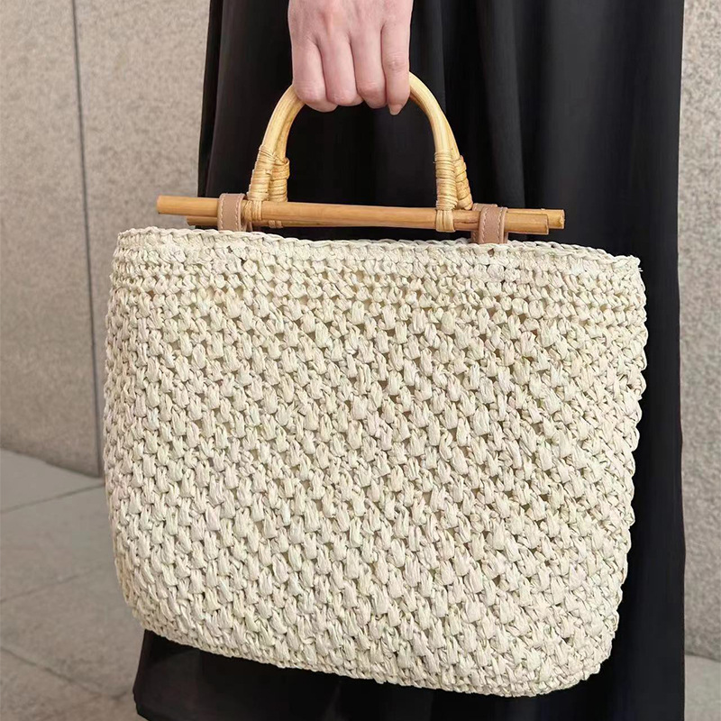 Соломенная Сумка с деревянной  – обзор и цена Women Bags Handmade